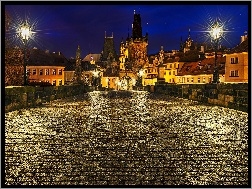 Noc, Czechy, Praga, Miasto